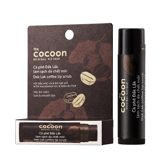 Bộ 3 Cà Phê Đắk Lắk Làm Sạch Da Chết Cocoon: Da Dặt 150ml + Cơ Thể 200ml + Tẩy Da Chết Môi 5g