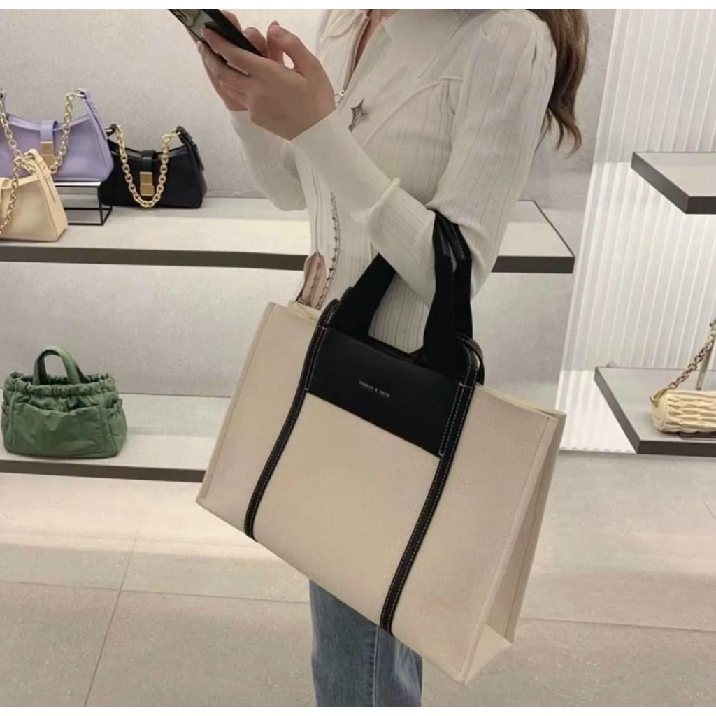 Túi tote công sở CK2-30781775 màu trắng