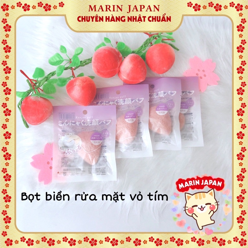 Miếng bọt biển Konjac giúp rửa mặt sạch hơn hàng nội địa Nhật Bản an toàn với da
