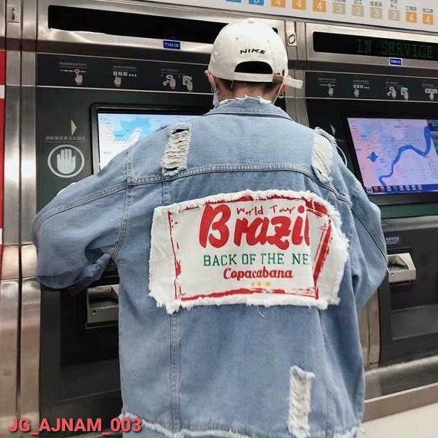 Áo Khoác Jean UNISEX Form Rộng Nam Nữ BRAZILL