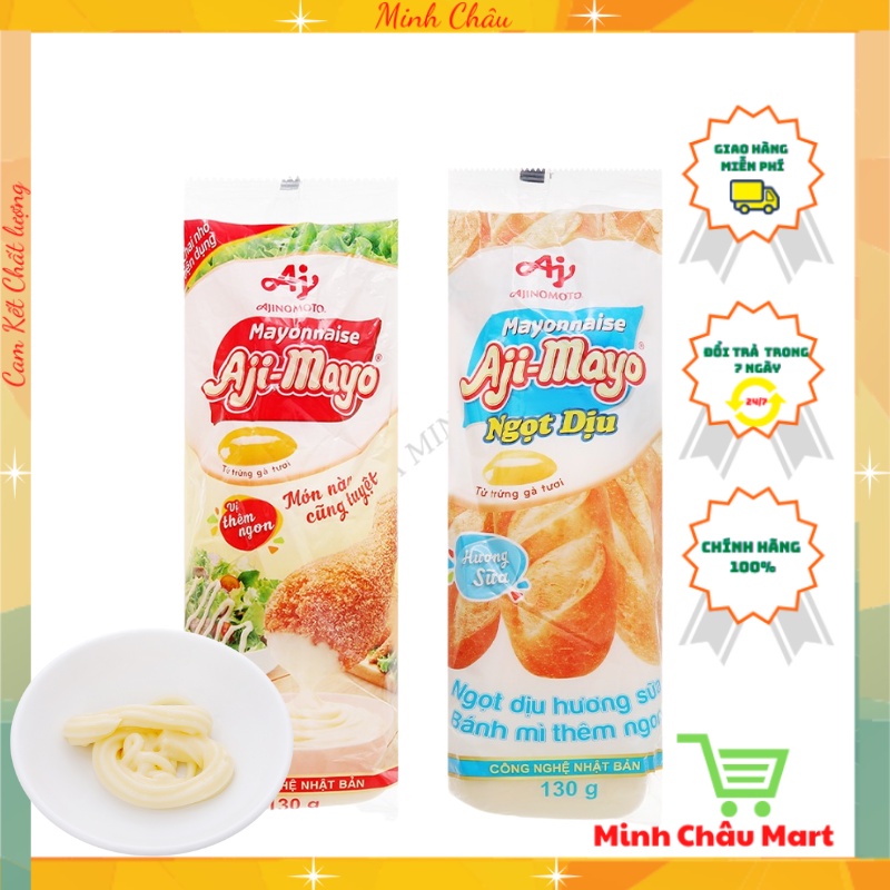 Sốt Mayonnaise Aji-Mayo Chua Béo/ Ngọt Dịu Chai 130g - 260g