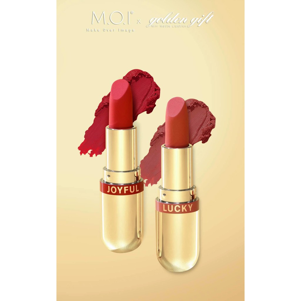 Son Thỏi Lì - Set 2 Son Thỏi Mini GOLDEN GIFT Son Hồ Ngọc Hà MOI | BigBuy360 - bigbuy360.vn