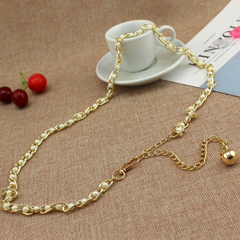 Thắt Lưng Nữ Đính Ngọc Trai Nhân Tạo Thời Trang