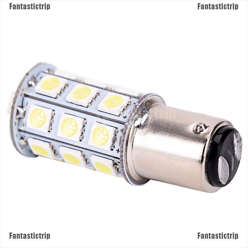 Bộ 2 đèn LED 12V LED 1157 BAY15D P21/5W 27SMD 5050 ánh sáng trắng dùng làm đèn đuôi xe ô tô