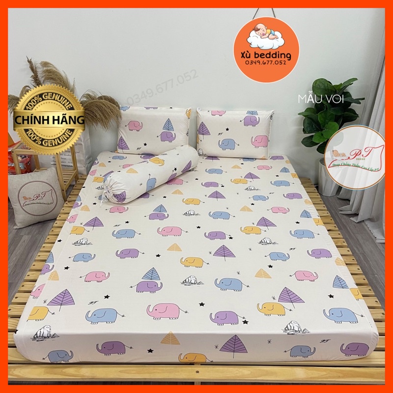 Ga Chống Thấm Thun Cotton Lụa chính hãng PT, bé tè lau khô ngay, nằm thoáng mát, nhiều mẫu chọn