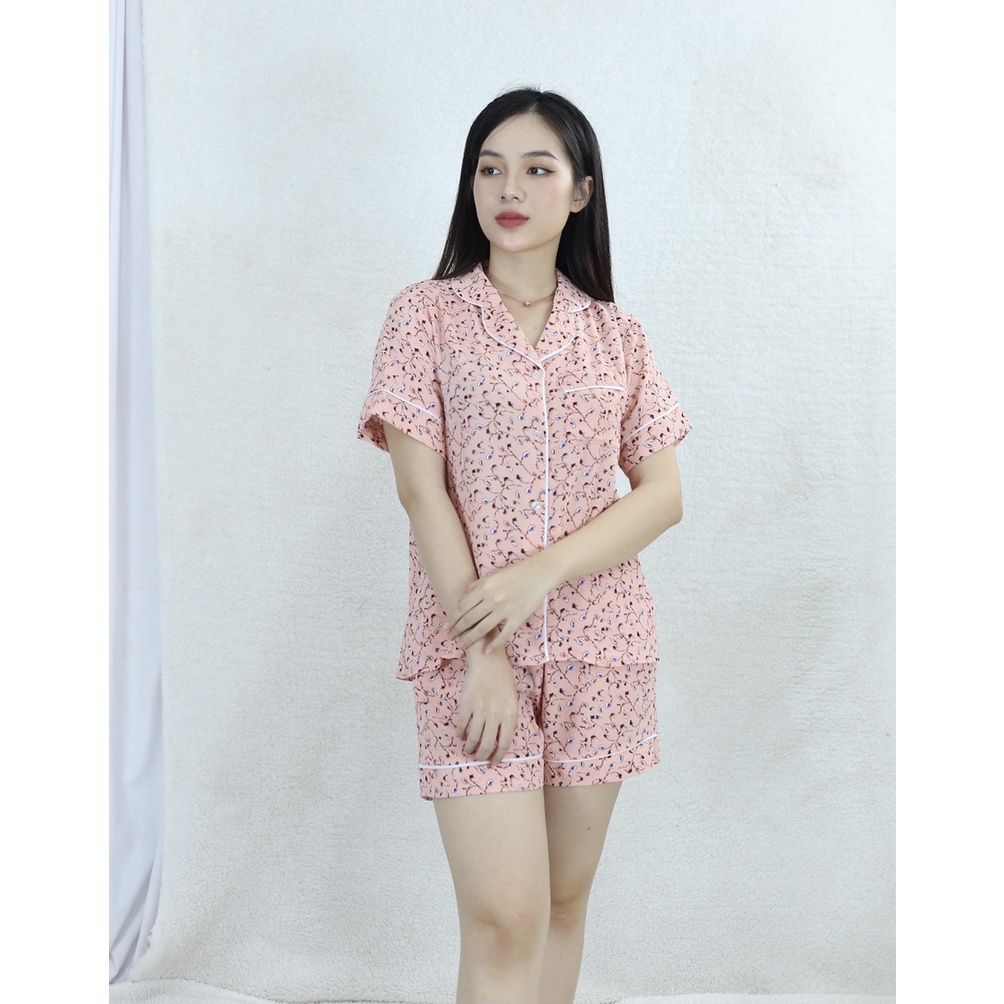 [HÌNH THẬT 100%] XẢ HÀNG SỐC  Bộ đồ Pijama nữ quần ngắn tay ngắn   - vải siêu lụa cao cấp - Cực Kì Sang Chảnh