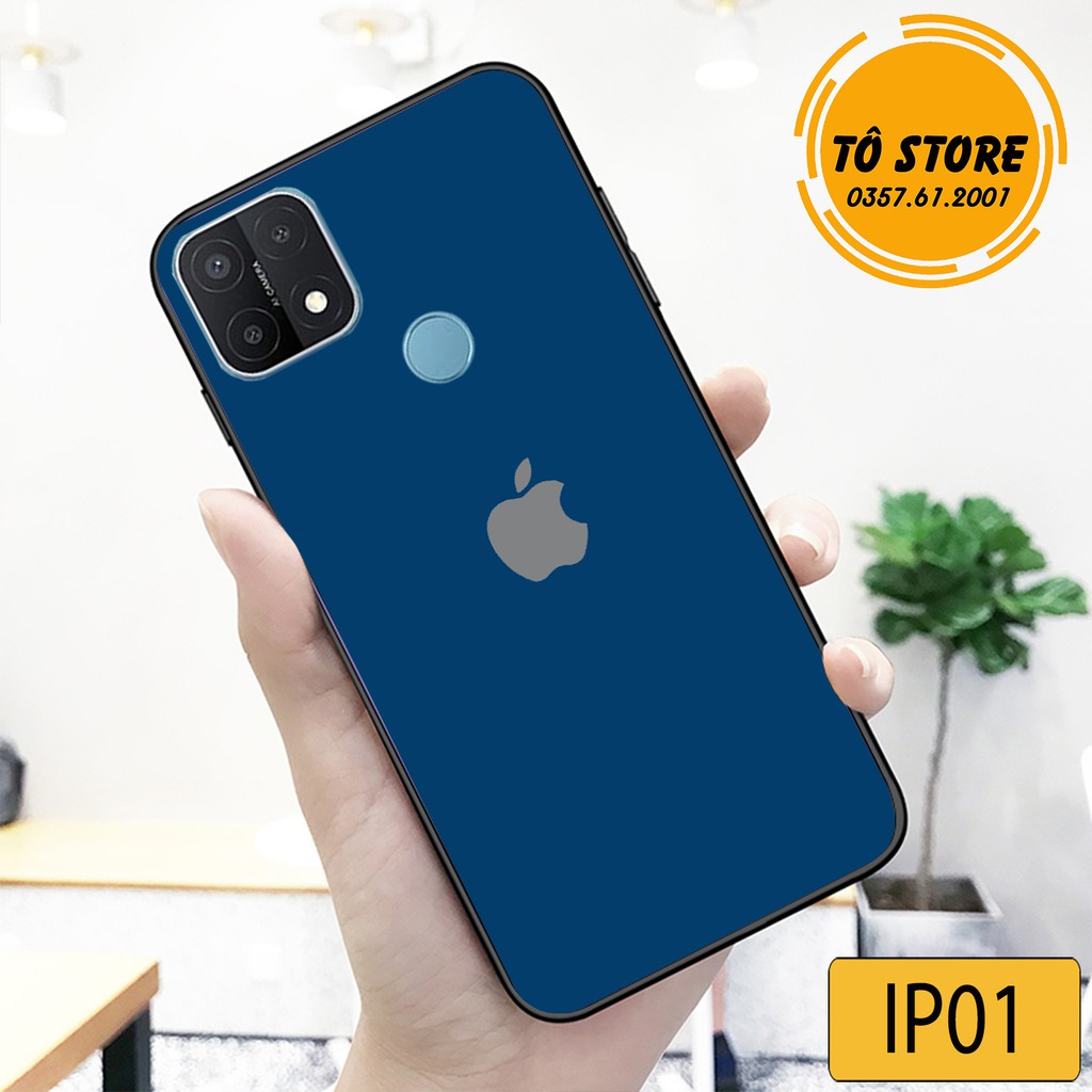 Ốp lưng Oppo A16 - Oppo A15 - Oppo A15S độ lưng iphone cao cấp, chất liệu lưng kính cường lực chống trầy.