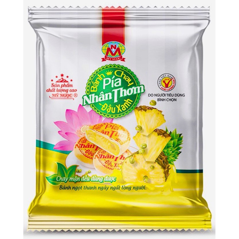 1 COMBO 4 bánh PÍA chay NGŨ CỐC dinh dưỡng - GẠO lứt YẾN MẠCH bắp, BÍ đỏ CHUỐI, THƠM chín CHANH tươi, KHOAI LANG TÍM