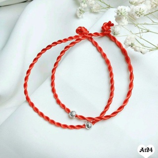 Vòng chỉ đỏ Bi Bạc Phay 1994 Bạc925