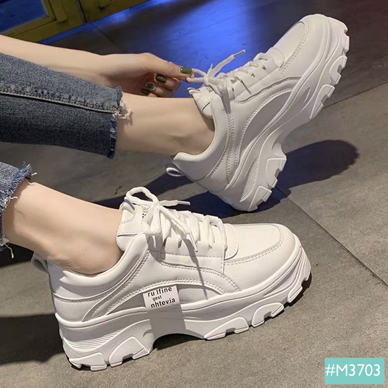 Giày Sneaker Nữ Độn Đế RULFINE MINSU M3703, Giày Thể Thao Bata Nữ Độn Đế Tăng Chiều Cao Hàn Quốc Phù Hợp Đi Chơi, Đi Học | BigBuy360 - bigbuy360.vn