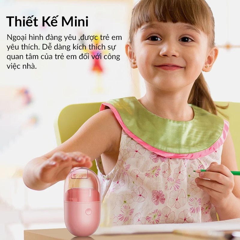 Máy Hút Bụi Mini Baseus C2 Desktop Capsule Vacuum Cleaner Nhỏ Gọn, Lực Hút Mạnh 1000Pa, Pin Sạc 900mAh, Màn Lọc 3 Lớp | BigBuy360 - bigbuy360.vn