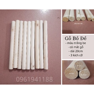 Thanh gỗ tròn dài 20cm gỗ bồ đề