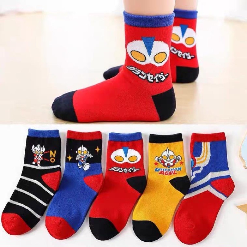 Set 10 Đôi Tất Cho Bé , Tất Siêu Nhân Cổ Cao Bé 1- 12 tuổi
