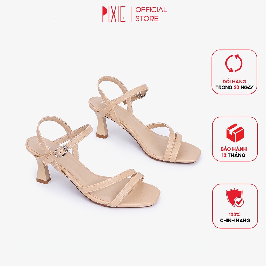 Giày Sandal Cao Gót 7cm Quai Mảnh Pixie X828