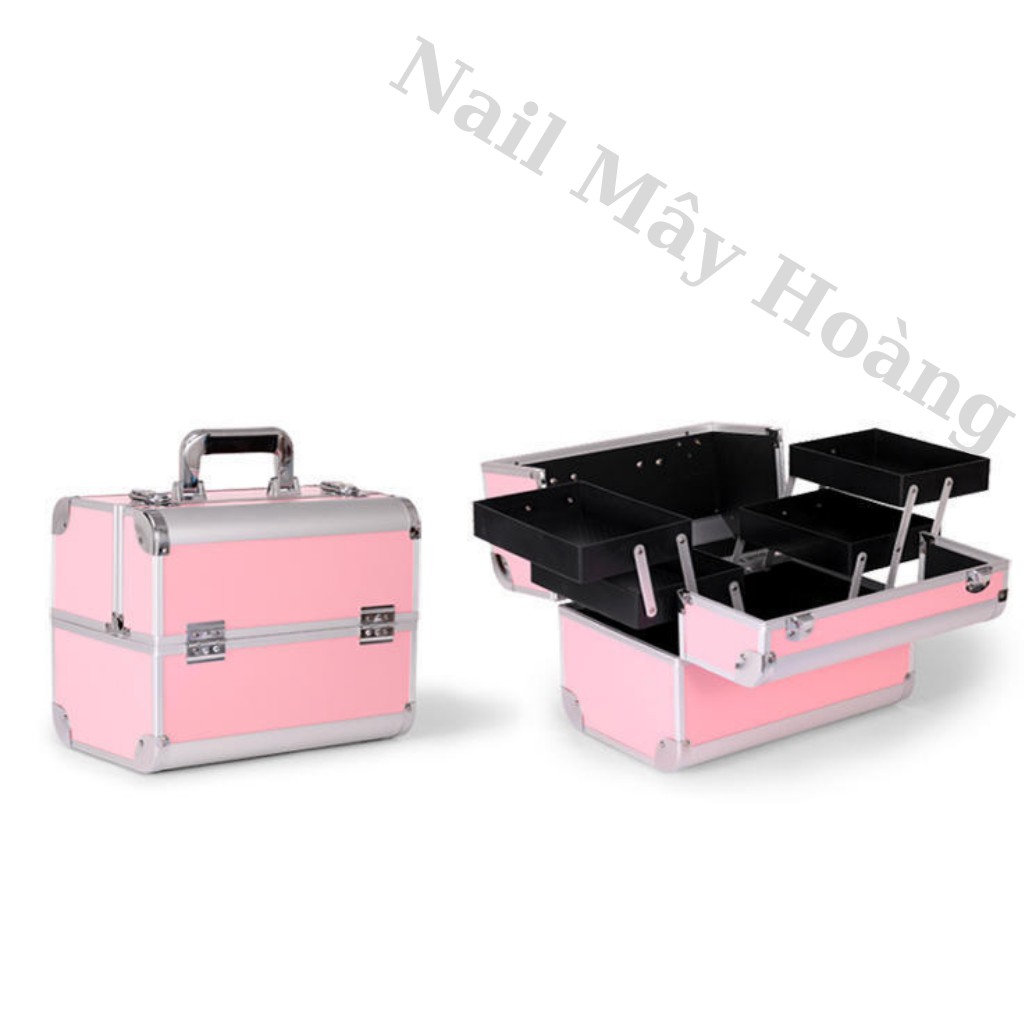 Cốp nail size to 2 tầng đựng full đồ Nail-Mi-phun xăm-trang điểm ( cỡ 32x21x26 cm)