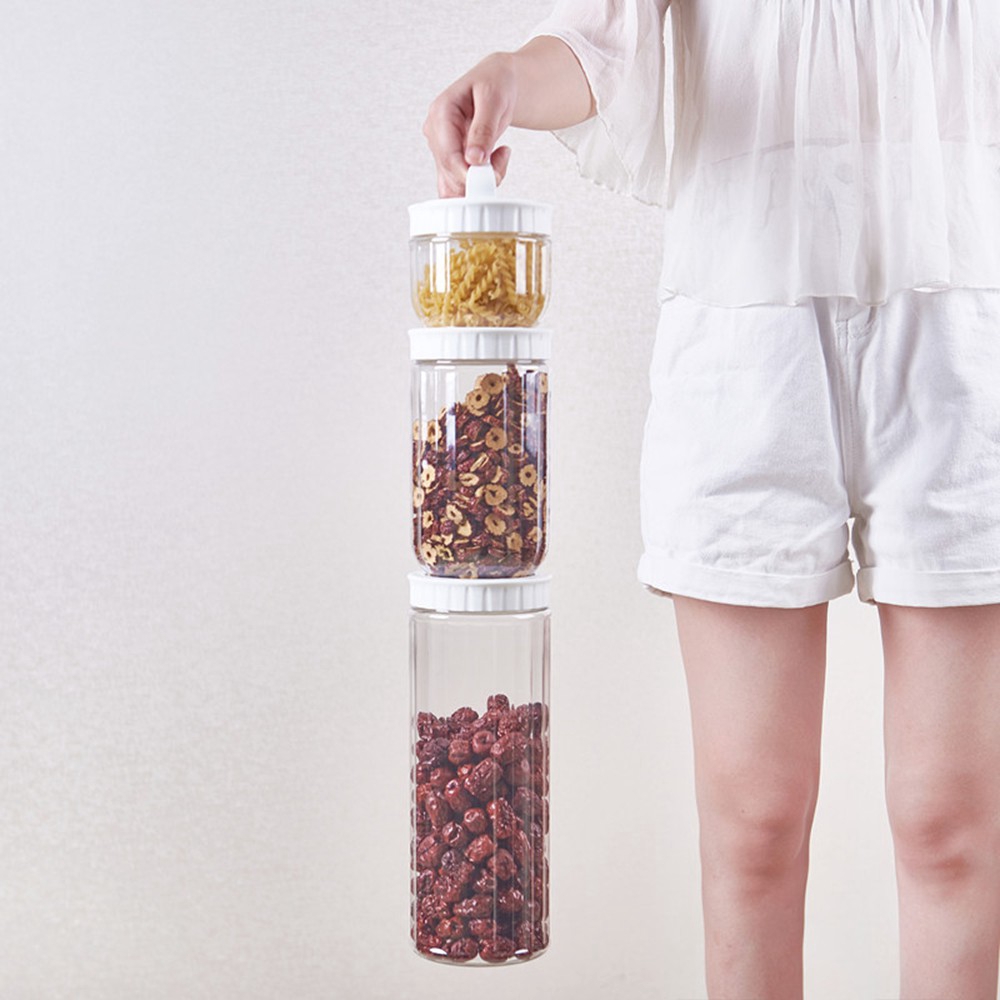 1 Hộp Nhựa Trắng Đựng Thực Phẩm Có Nắp Đậy Kín