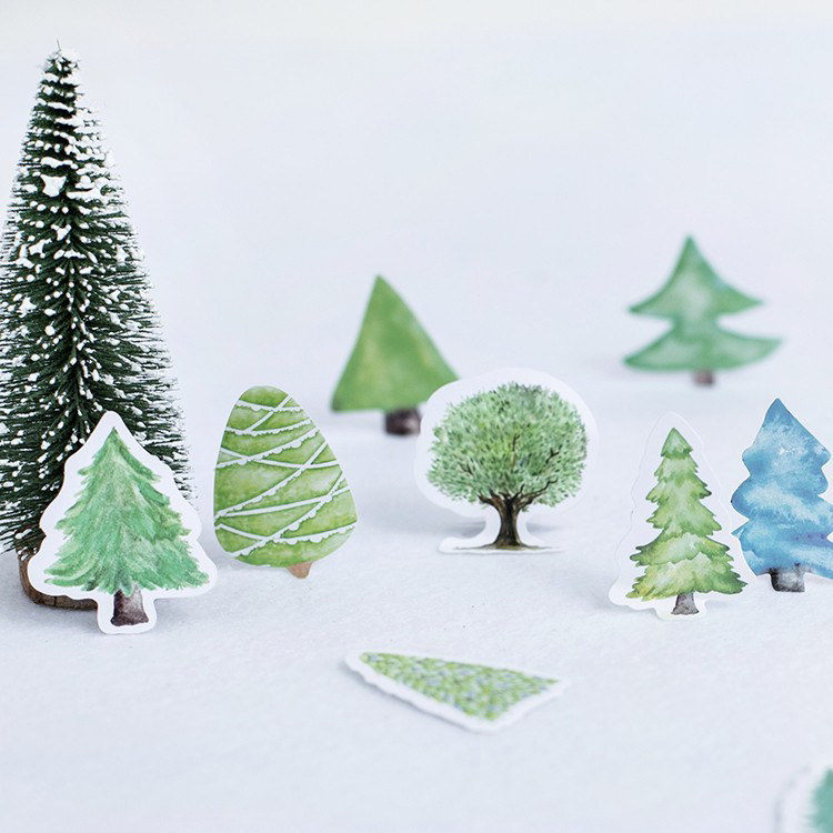 Hộp 46 Sticker Trang Trí Kiểu Dáng Dễ Thương