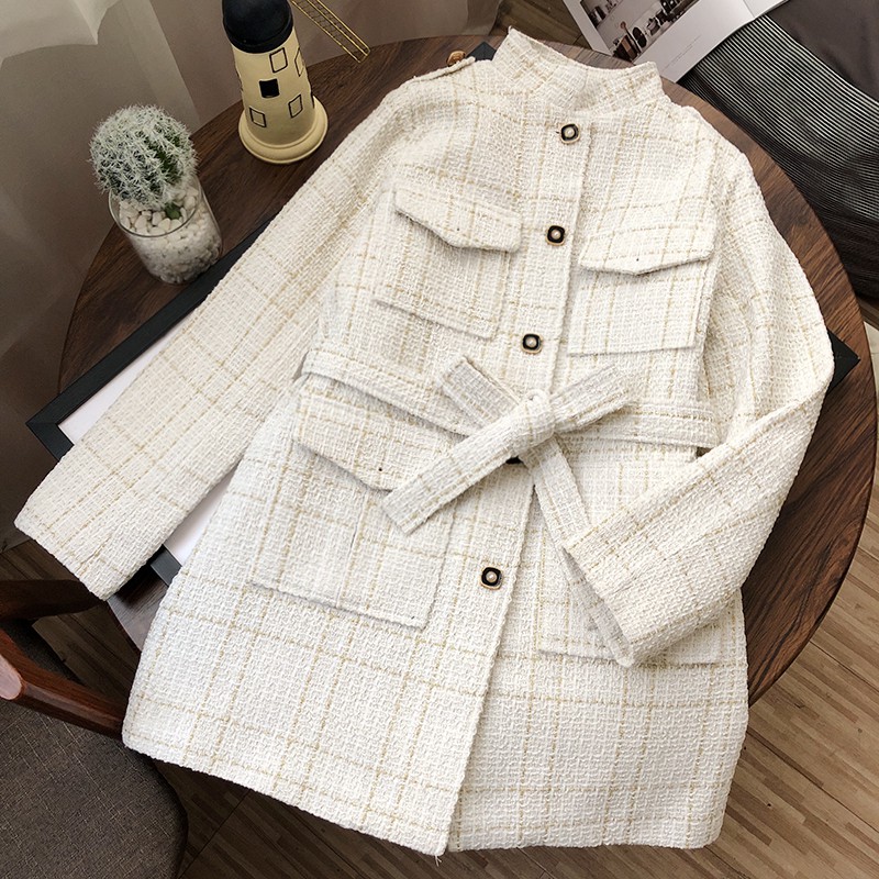 [Mặc Là Sang] Áo Khoác Lury, Áo Dạ Tweed Nữ Đẹp, Dáng Dài, Chất Vải Dạ Dày Dặn Lót Trần Bông, Hàng Quảng Châu Cao Cấp | BigBuy360 - bigbuy360.vn