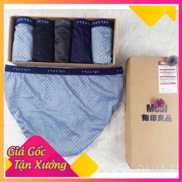 Combo 2 QUẦN SỊP TAM GIÁC MUJI THÔNG HƠI,QUẦN SỊP NAM,QUẦN LÓT NAM,QUẦN LÓT TAM GIÁC