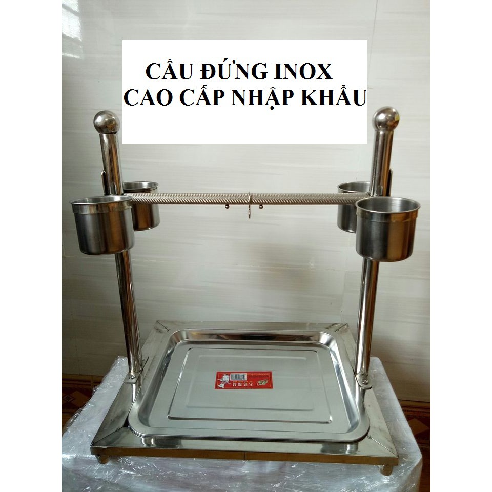 CẦU ĐỨNG CHO COCKATEIL,SUN,XÍCH,LORY,CAIQUE,MONK,GREENCHECK,RING NECK (INOX NHẬP KHẨU)