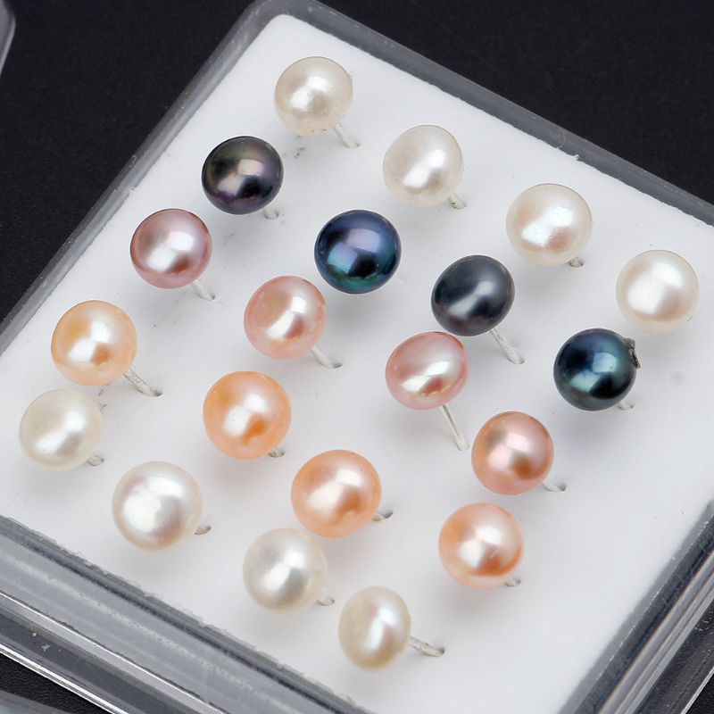 Set 10 Đôi Bông Tai Ngọc Trai Giả Màu Sắc Thời Trang Cho Mẹ Và Bé