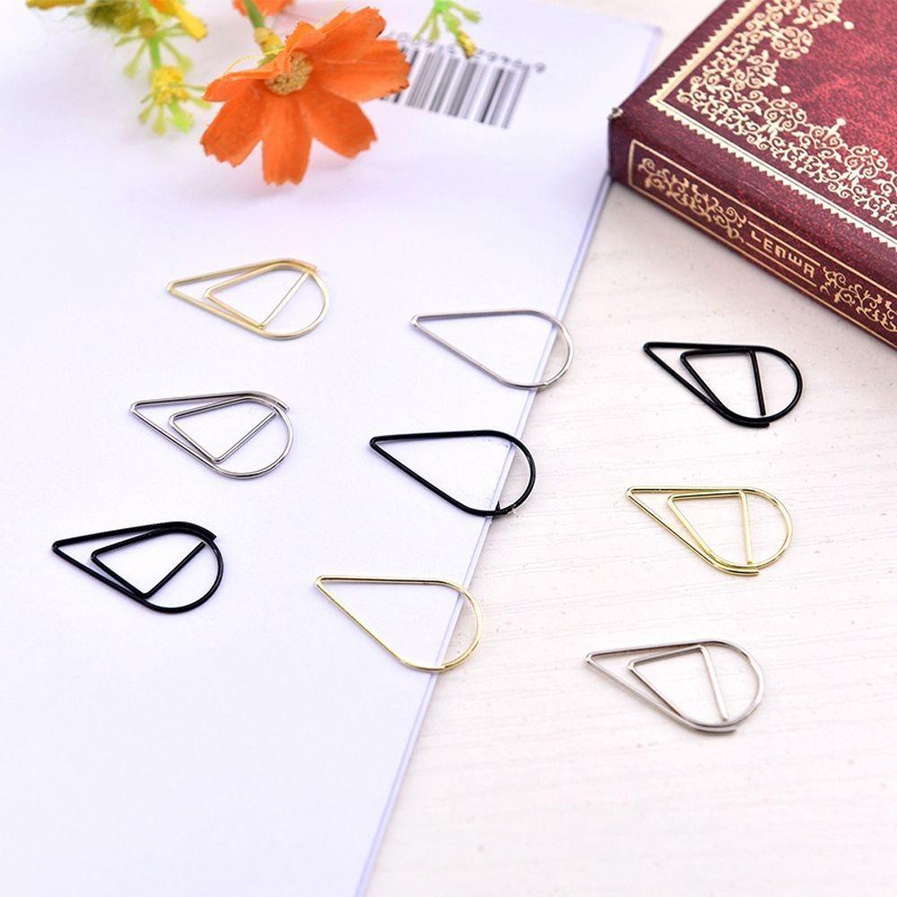 Mmluck Book Mark 10 Kẹp Kim Loại mini Đánh Dấu Trang Sách Hình Giọt Nước