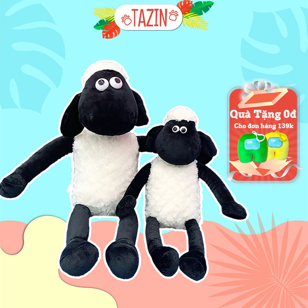 Gấu bông con cừu shaun the sheep cho bé, thú bông cừu cho bé cao cấp TAZIN