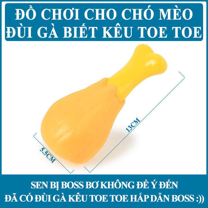 Đùi Gà Nhựa - Đồ Chơi Gặm Kêu Cho Chó Mèo