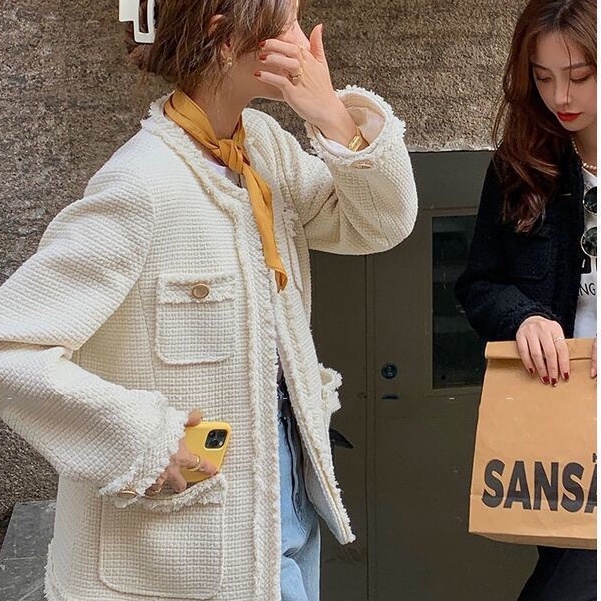 Áo khoác dáng rộng dài tay phong cách Hàn Quốc mới năm 2022 77