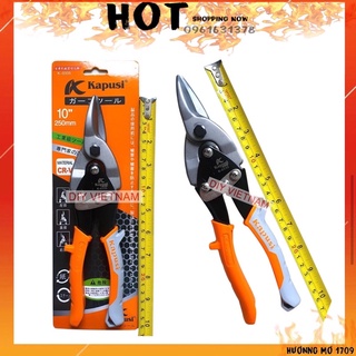 Kéo cắt thạch cao Kapusi Nhật Bản 10 inch - Kéo cắt tôn mũi thẳng