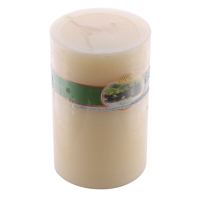 Nến thơm trụ tròn D10H15 Miss Candle FtraMart (Vàng nhạt)