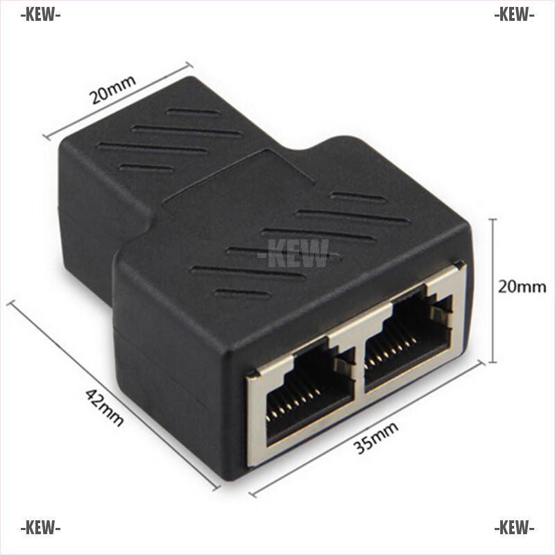 KEW ❤ 1 To 2 Ways RJ45 LAN Ethernet Network Cable Female Splitter Connector Adapters | BigBuy360 - bigbuy360.vn