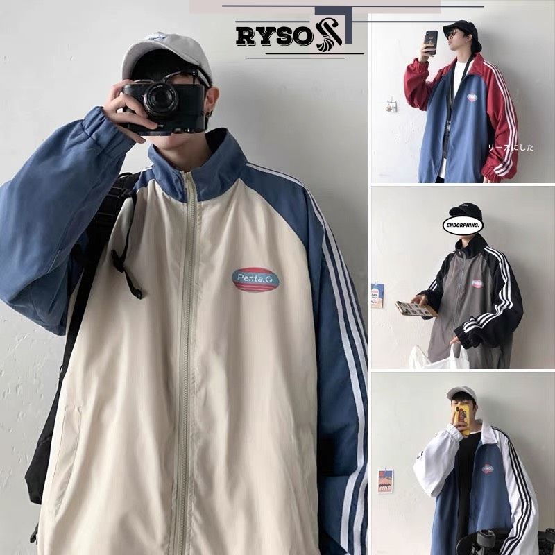 Áo khoác dù dáng bóng chày form rộng unisex phong cách năng động