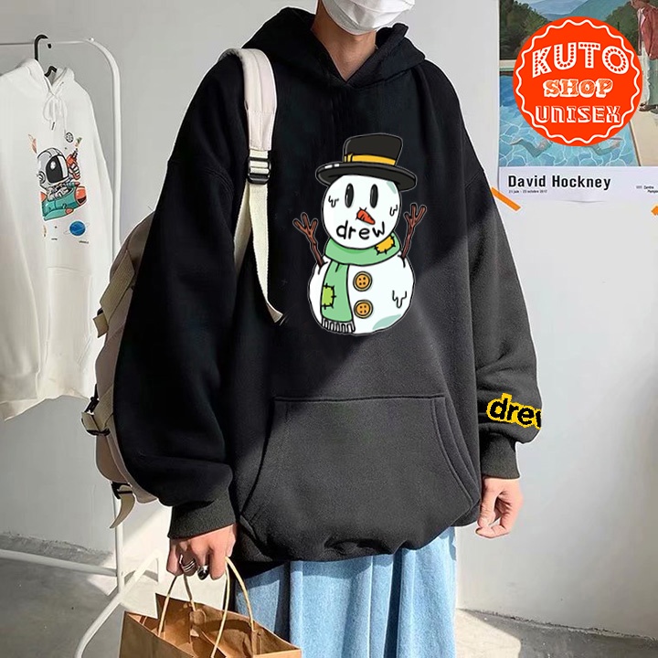 ÁO HOODIE DREW Người Tuyết - Nỉ Bông Cao Cấp In Pet Dày Dặn - Full Size Full Màu