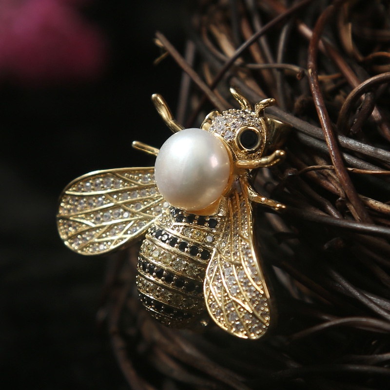 Ghim Cài Áo Hình Côn Trùng Đính Đá Pha Lê Thanh Lịch