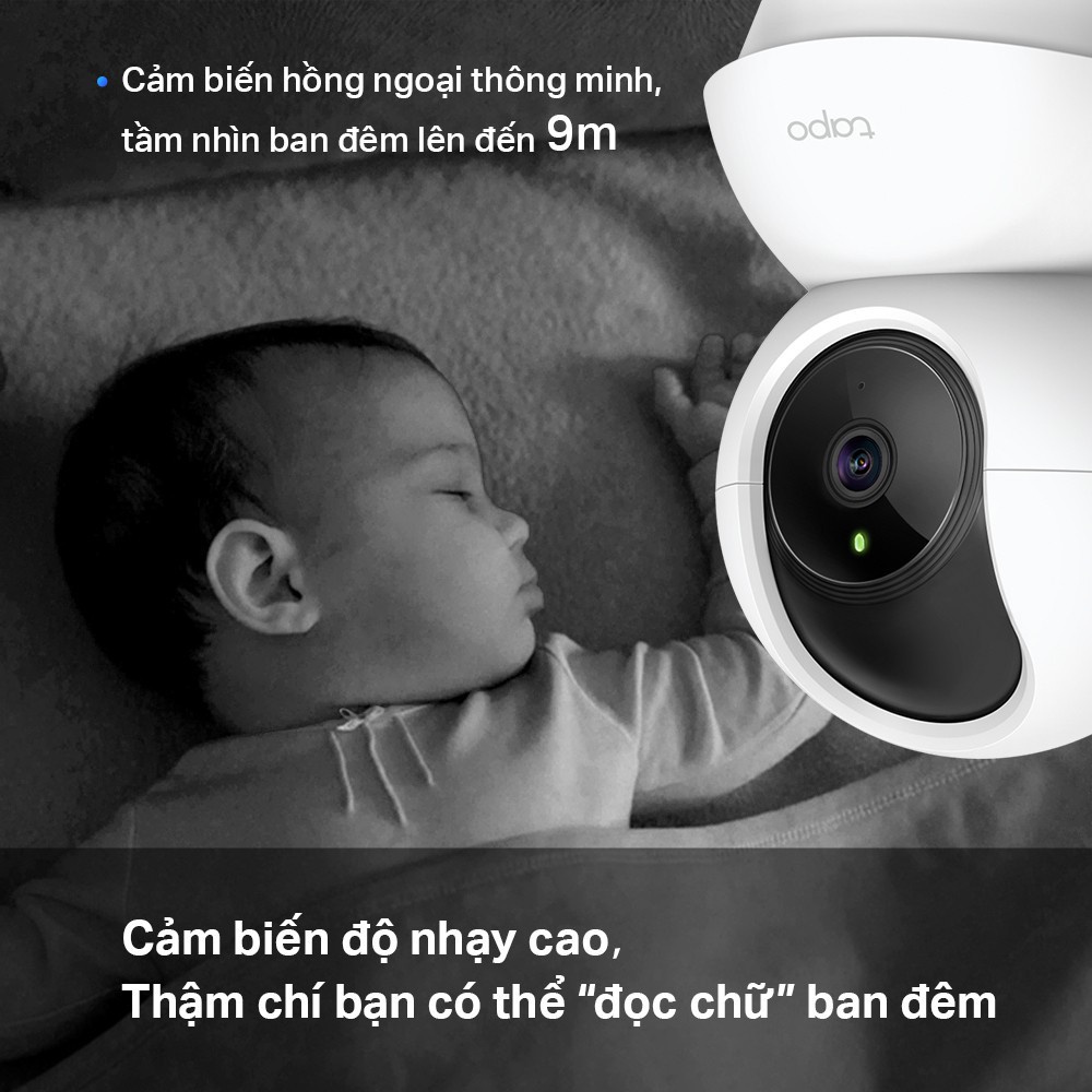 Camera Wifi TP-Link Tapo C200 Full HD 1080P 360 độ Giám Sát An Ninh Làm việc với Alexa và Google