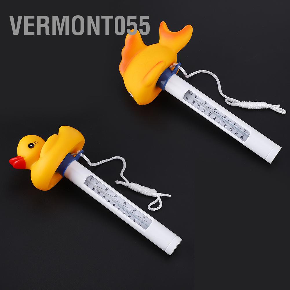 Vermont055 Cartoon Mini Floating Water Thermometer for Swimming Pool Spas Fish Tank Aquarium