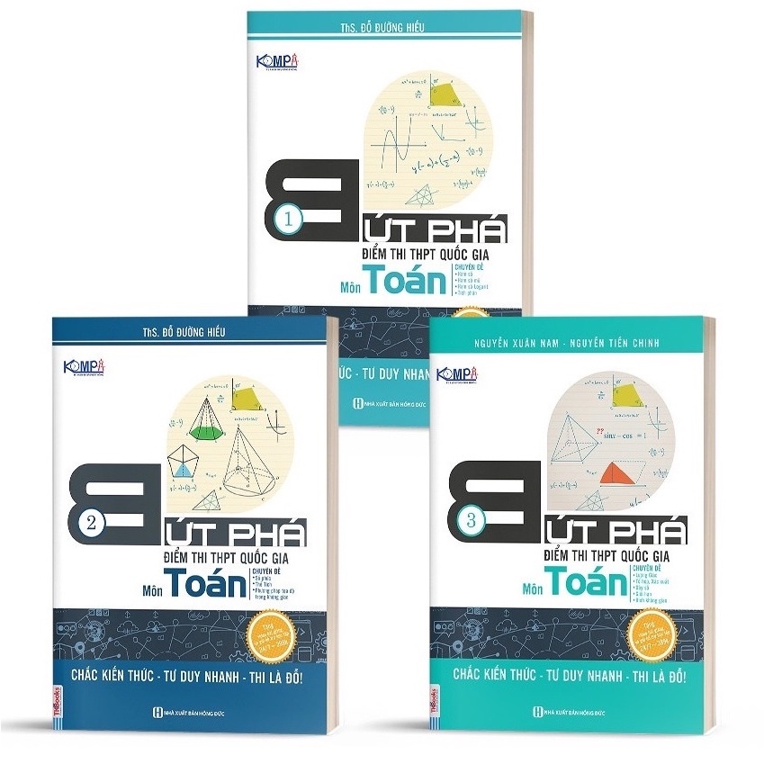 Sách - Combo Bứt phá điểm thi môn Toán ( Chinh phục kì thiTHPT QG và Đại Học, Cao Đẳng) Tập 1, 2, 3