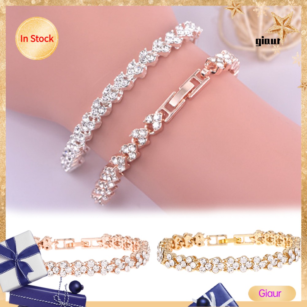Vòng Tay Đính Kim Cương Giả Lấp Lánh Thời Trang Cho Nữ