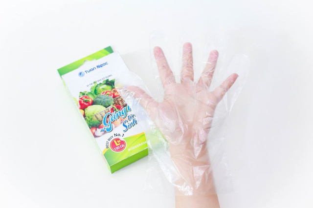 hộp 100 găng tay nilong tự hủy sinh học