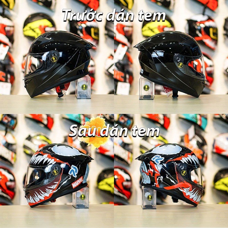 Tem decal nón bảo hiểm Fullface