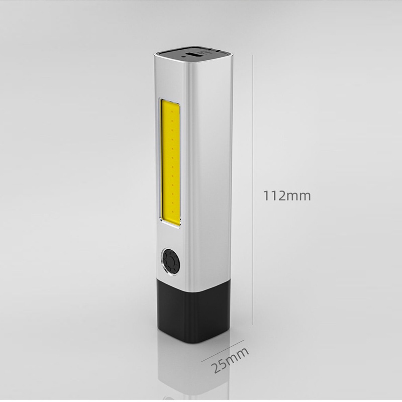 Đèn pin mini cob+led sạc usb độ sáng cao chống thấm nước tiện dụng cho gia đình/ dã ngoại
