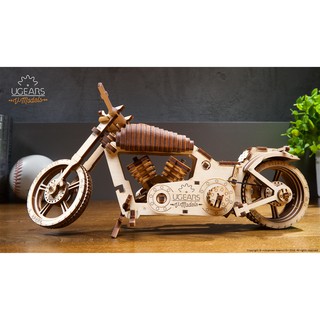 Mô hình gỗ cơ khí - UGEARS BIKE VM-02 - Nhập khẩu chính hãng Châu Âu - Mô hình 3D có thể vận động- mô hình DIY