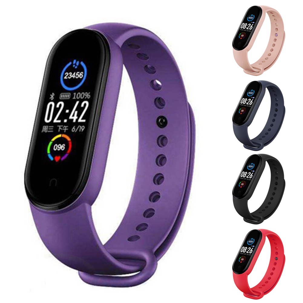 Đồng Hồ Đeo Tay Thông Minh M5 Đo Nhịp Tim Huyết Áp Kết Nối Bluetooth Kiểu Dáng Thể Thao Cho Nam Nữ 363C