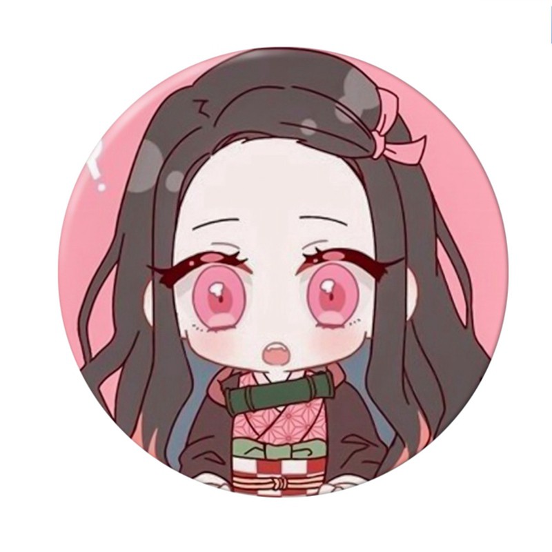 Huy hiệu cái áo IN HÌNH Kimetsu no Yaiba Thanh gươm diệt quỷ anime chibi dễ thương xinh xắn