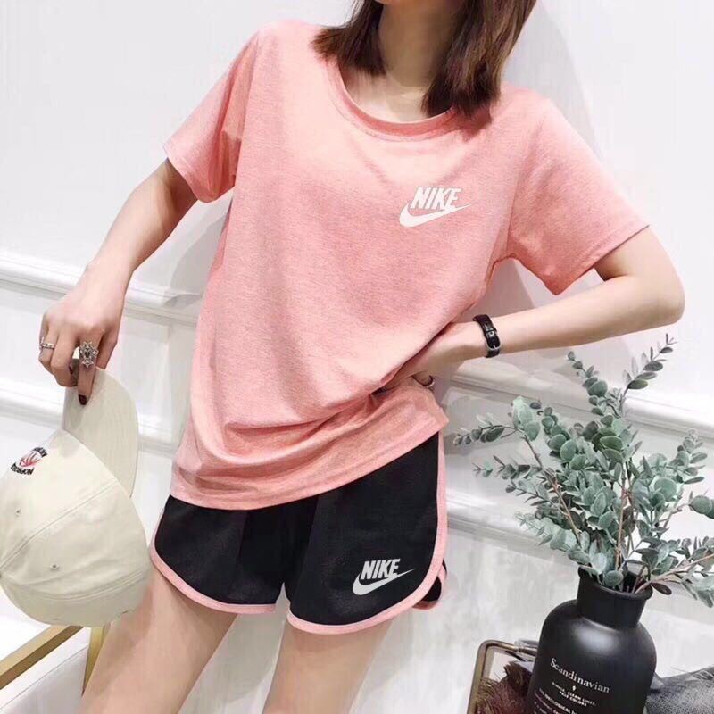 Bộ Đồ Thể Thao Nike Ngắn Tay Thoáng Khí Thấm Hút Mồ Hôi Chất Lượng Cao