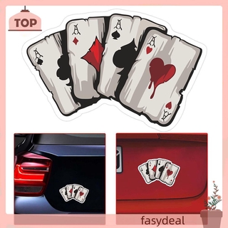 (Fas) Hình Dán Lá Bài Poker Cho Xe Ô-Tô