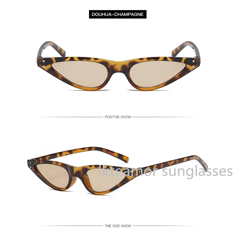 Kính mát mắt mèo hình tam giác thời trang vintage cho nữ