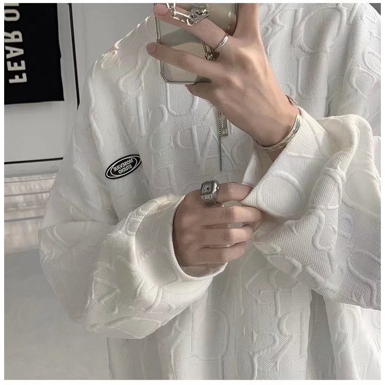 Áo sweater Dáng Rộng Phong Cách Hàn Quốc Thời Trang Xuân Thu Cho Nam