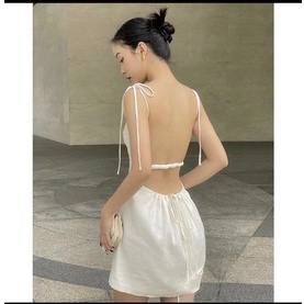 Đầm 2 dây hở 1 dây lưng sexy có mút l